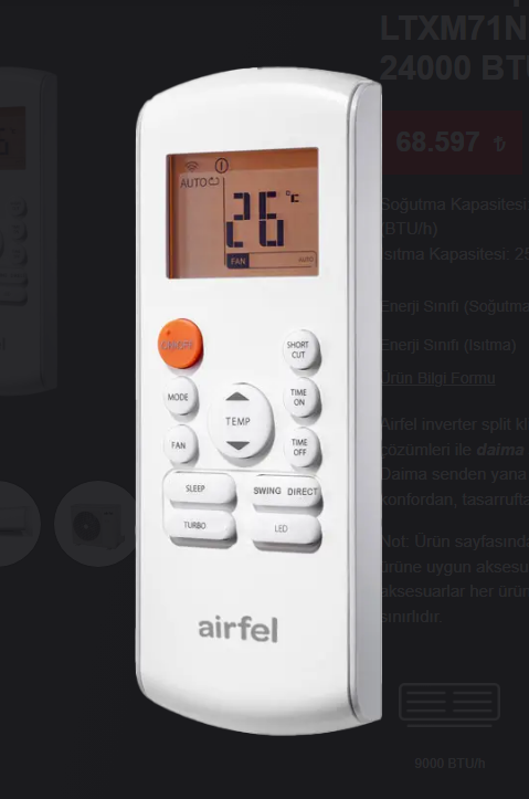 Airfel Split Lrxm71N Dış Ünite 24000 Btu Klima