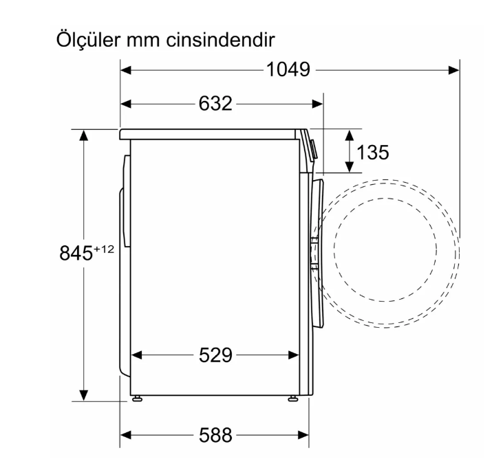 Profilo CGA244Z0TR 9 kg 1400 Devir Çamaşır Makinesi