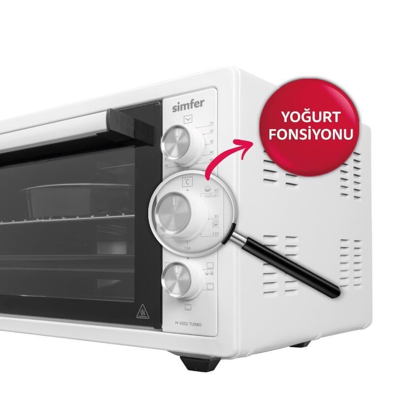 Simfer M4502 Turbo 45Lt Midi Fırın Beyaz 