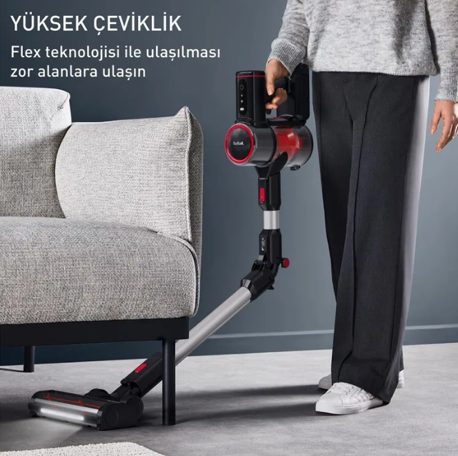 Tefal TY6T90TR X-Force Flex 8.60 Max Aqua Kablosuz Şarjlı Dikey Süpürge