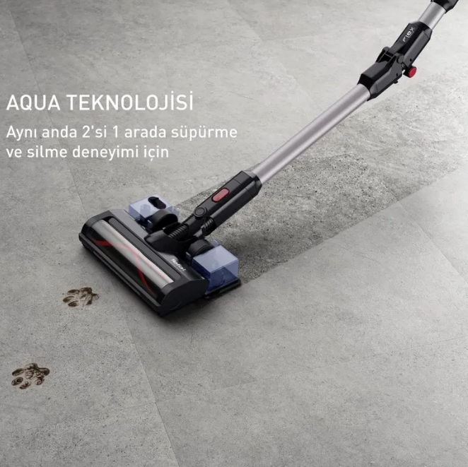 Tefal TY6T90TR X-Force Flex 8.60 Max Aqua Kablosuz Şarjlı Dikey Süpürge