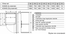 Profilo BD3055WEVN Çift Kapılı No Frost Buzdolabı