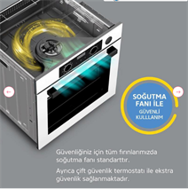 Simfer 8217 10 Fonksiyon Airfry Gri Cam Ankastre Fırın Dijital