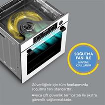 Simfer 8246 11 Fonksiyon Steam Master Ankastre Fırın Gri Cam Dijital