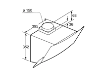 Dve6G560 Profilo Siyah Eğlimli Davlumbaz