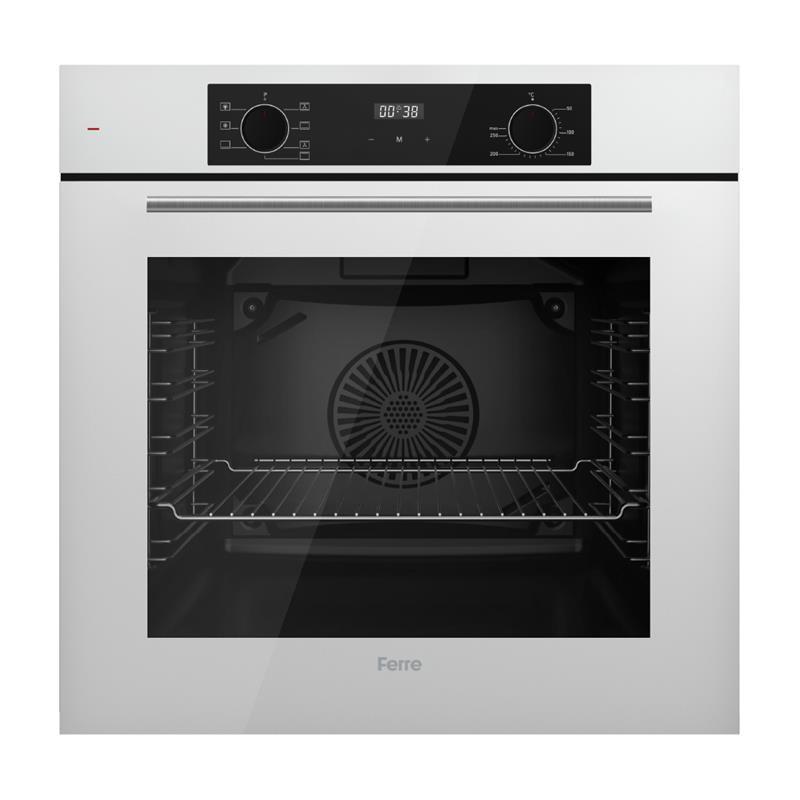 Ferre QBL63CB BASIC Beyaz Dijital Ankastre Fırın (0+7 Fonksiyon)