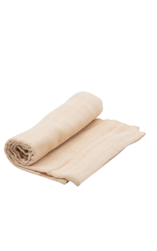 Myroka Tek Katlı Müslin Örtü Bej