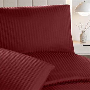 %100 Pamuk Saten Nevresim Takımı Bordo