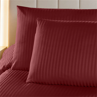 %100 Pamuk Saten Nevresim Takımı Bordo
