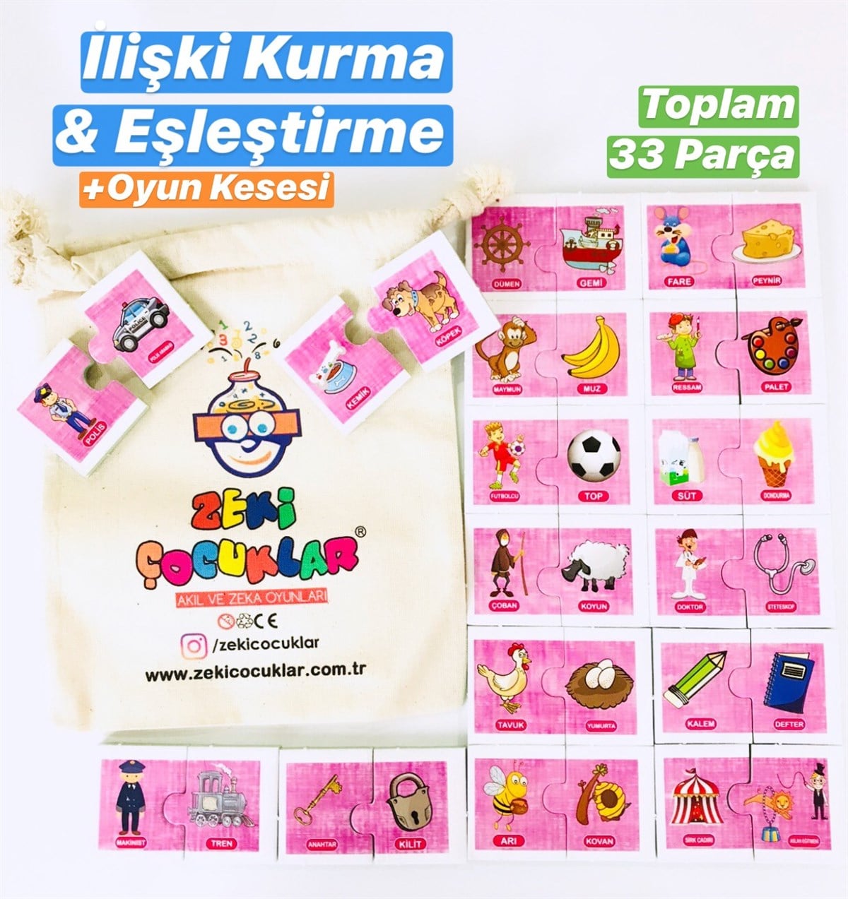 İlişki Kurma+Eşleştirme Oyun Kesesi
