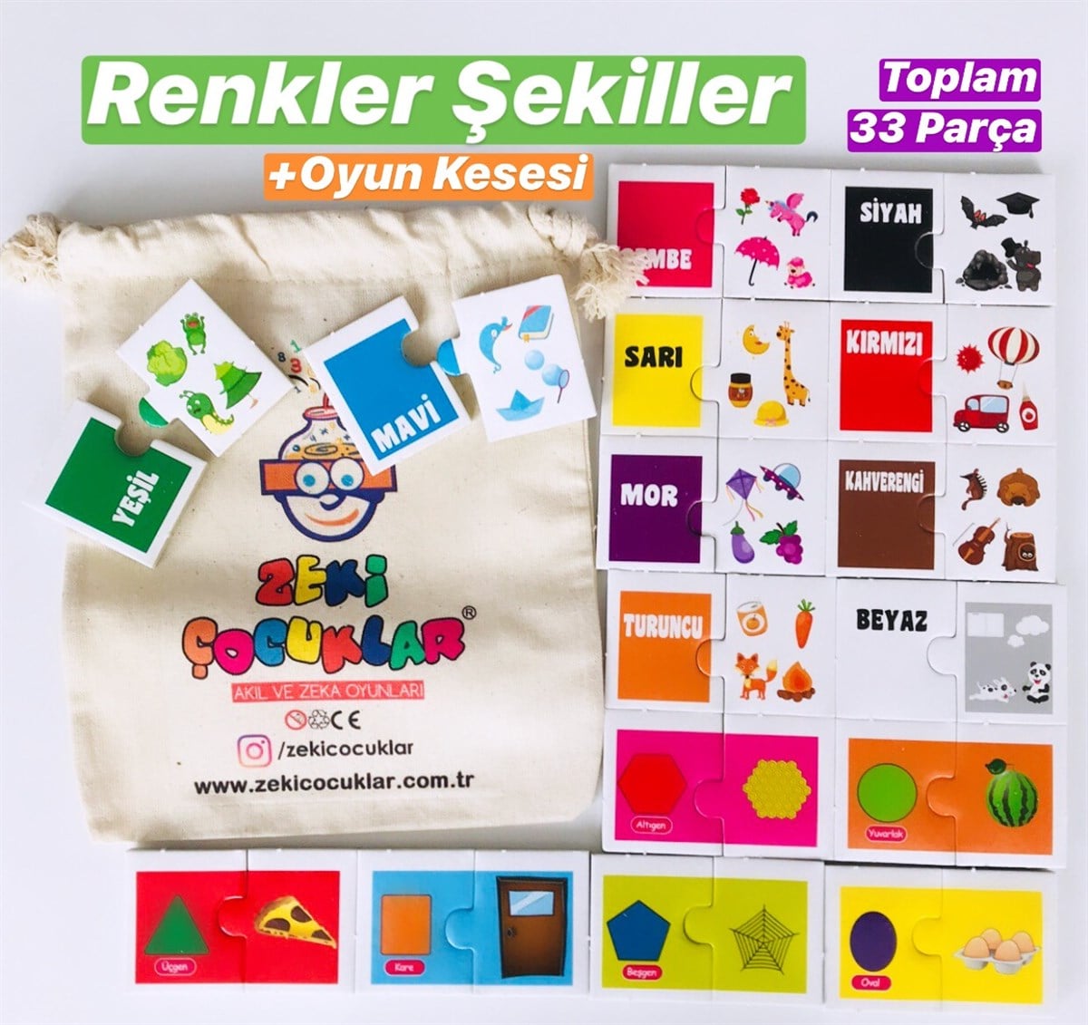Renkler Şekiller Oyun Kesesi