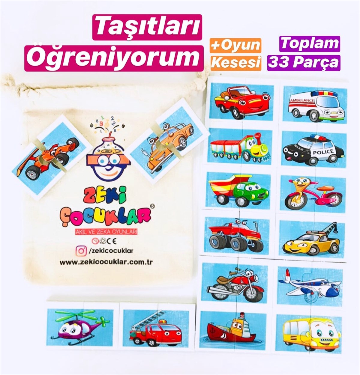Taşıtları Öğreniyorum Oyun Kesesi
