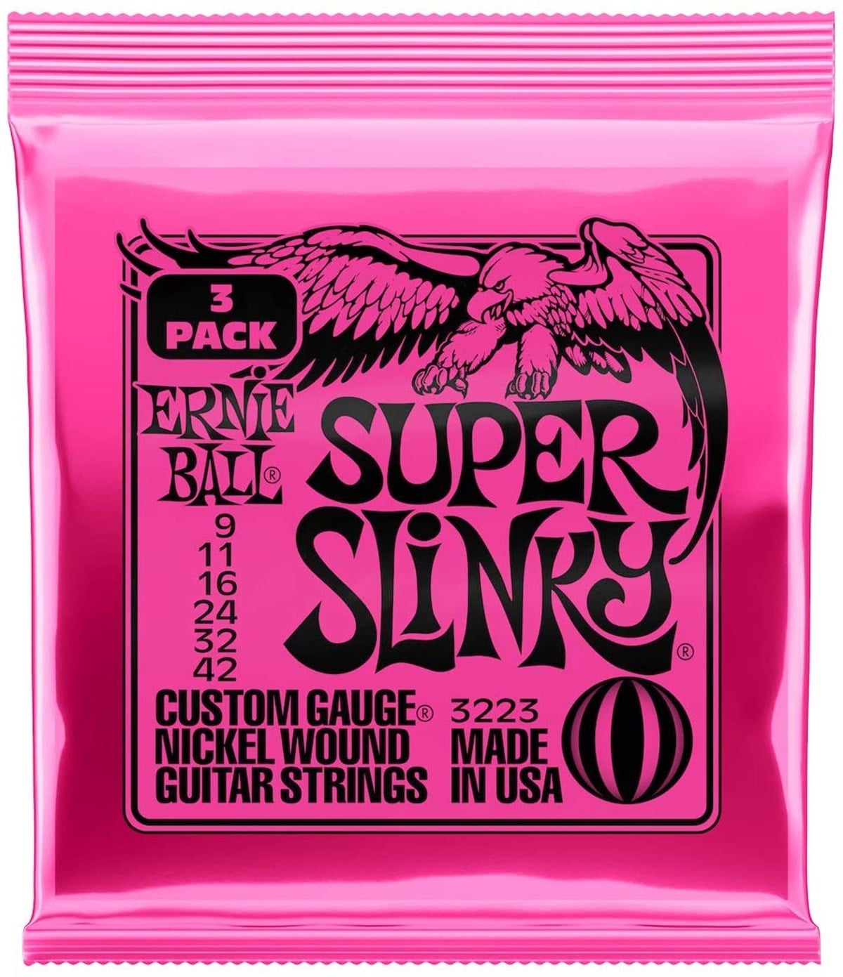 Ernie Ball 3223 009-042 Elektro Gitar Teli 3'lü Paket
