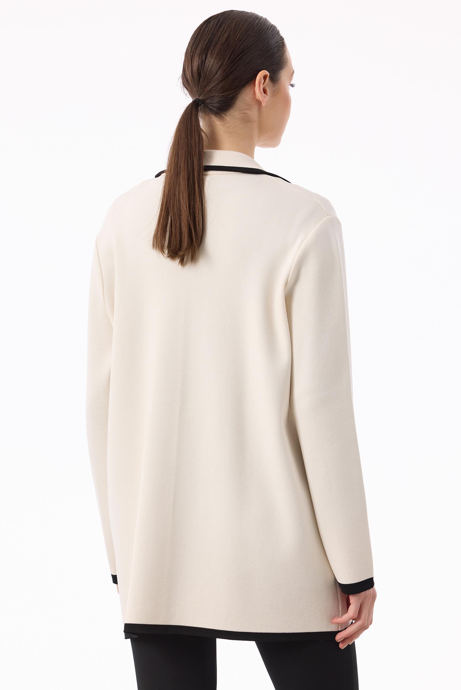 Çizgi Detaylı Rayon Ceket VANİLYA
