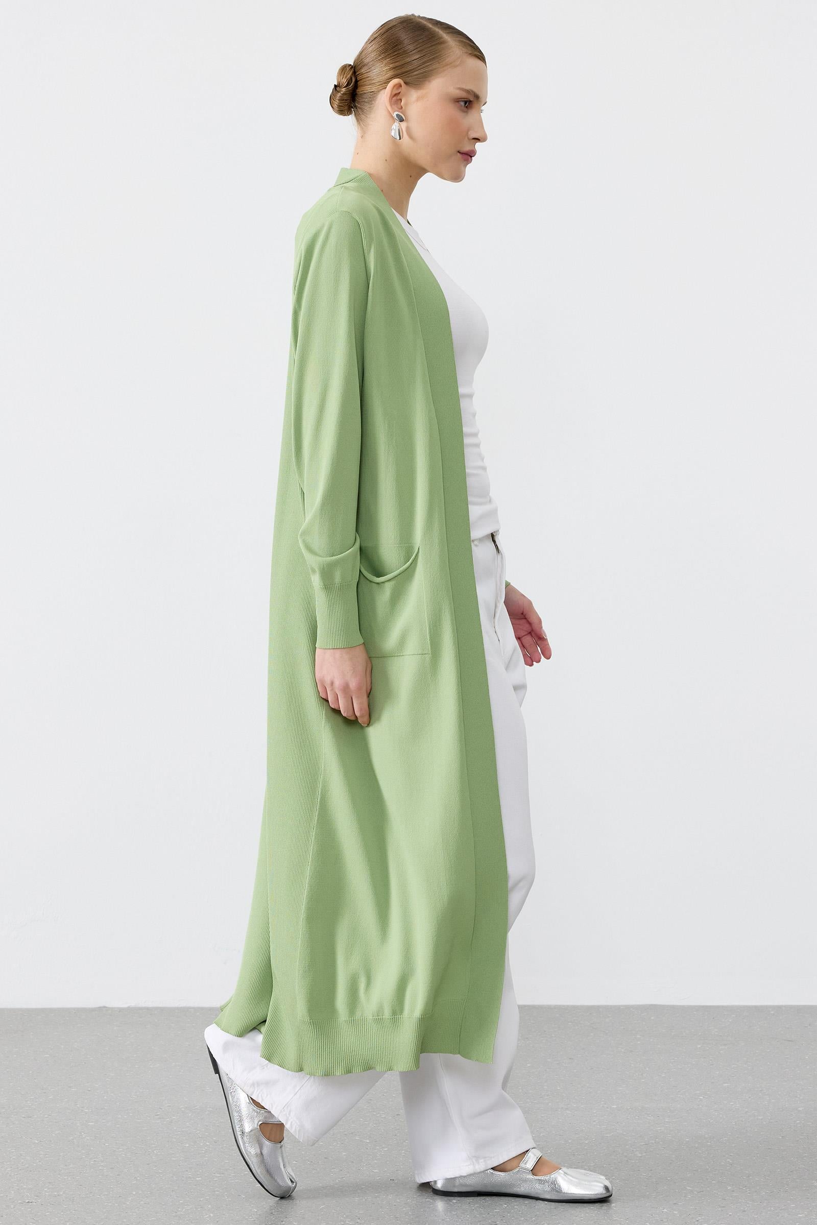 SOSİS CEPLİ BASIC RAYON HIRKA MİNT YEŞİLİ
