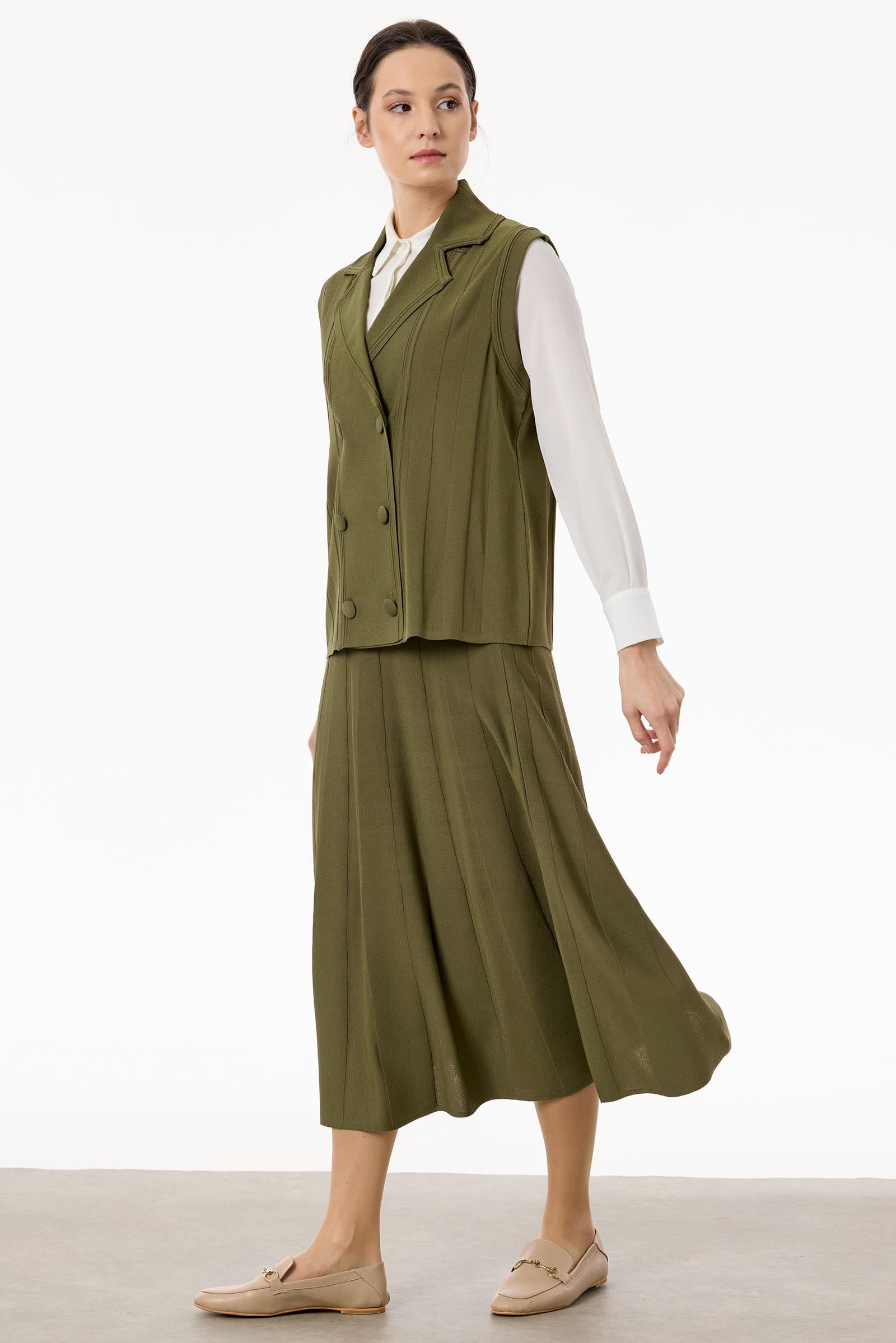 Yelekli Etekli Rayon Takım HAKİ
