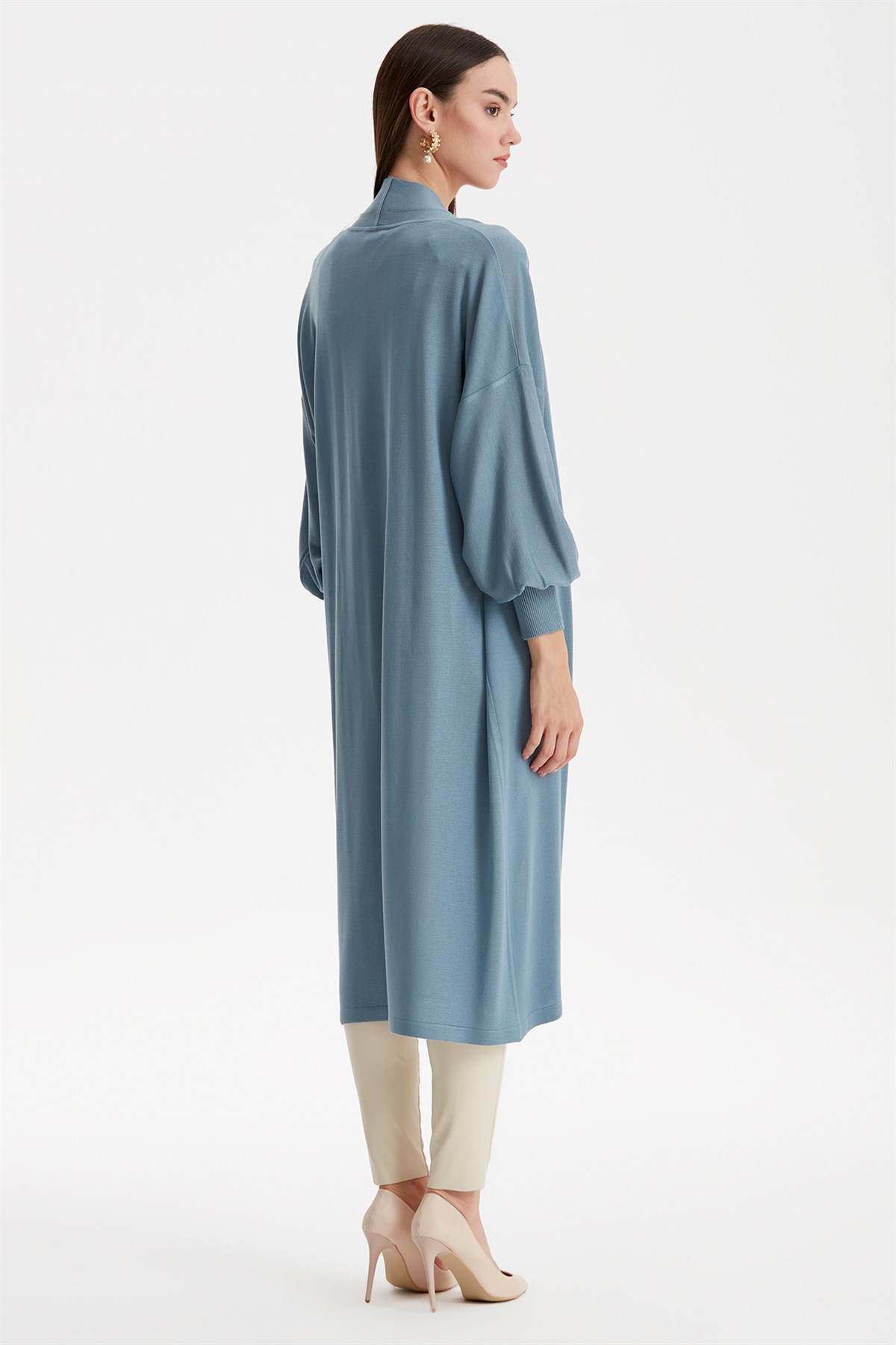 Balon Kol Hırka GRİ MAVİ