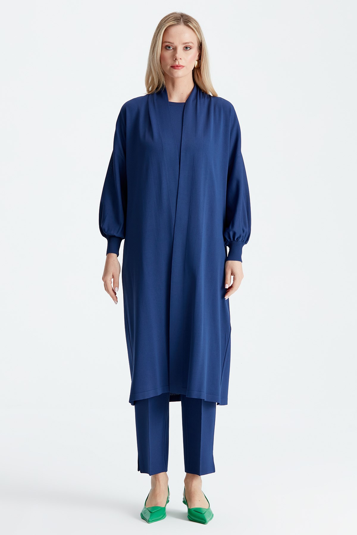 BALON KOLLU 3LÜ RAYON TAKIM İNDİGO