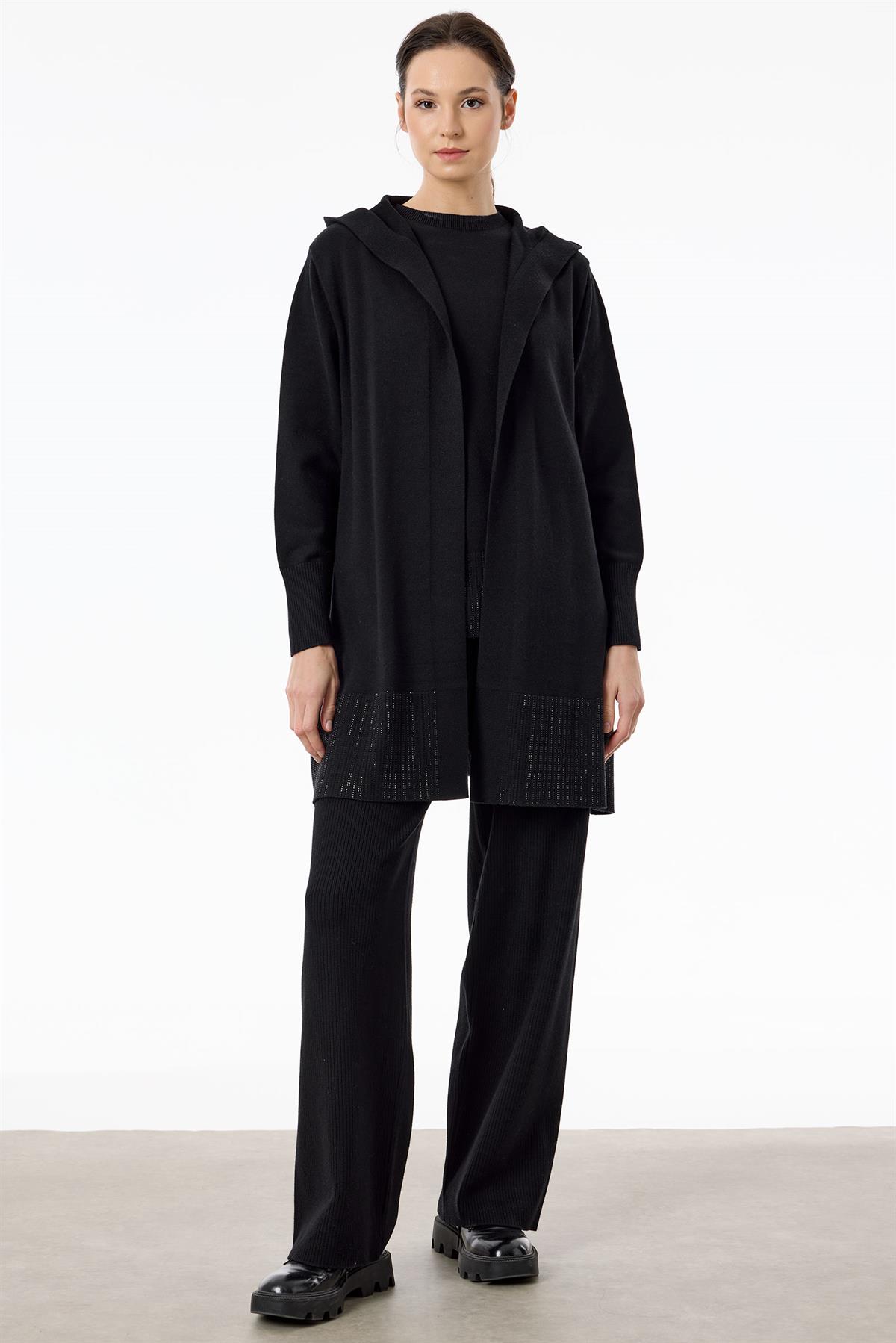 Basic 3lü Triko Takım SİYAH