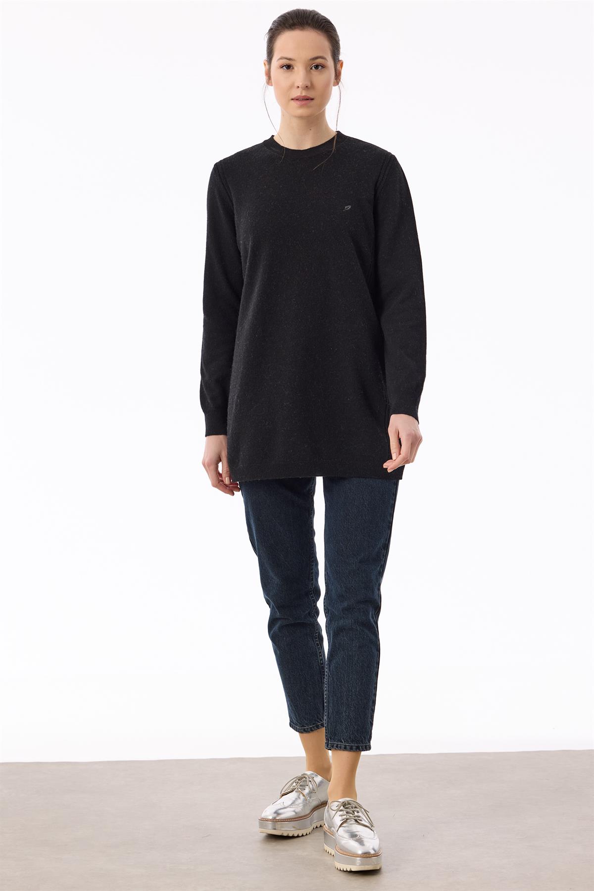 Basic Cashmere Triko Tunik SİYAH