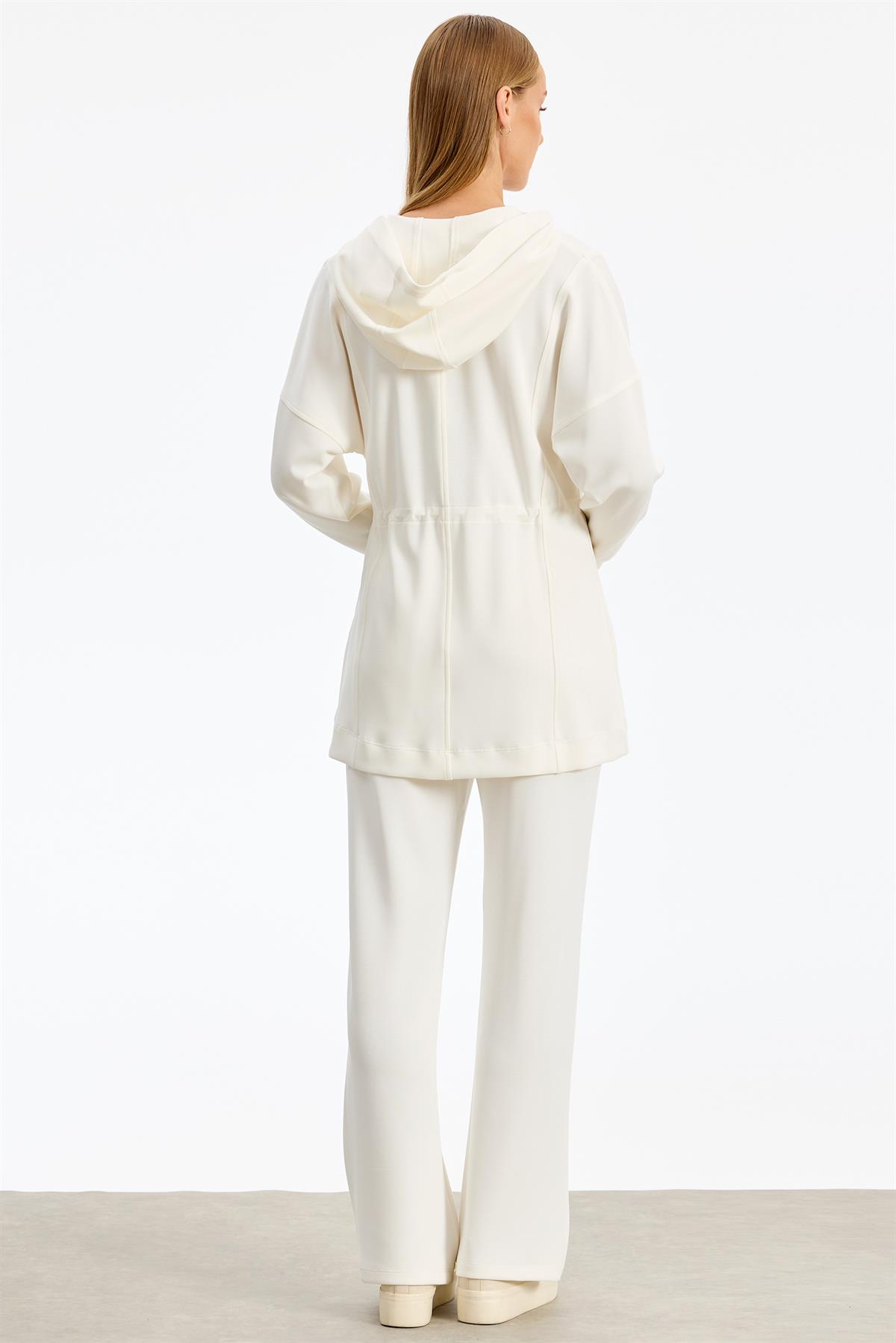 Bel Kısmı Büzme Detaylı Eşofman Takım EKRU