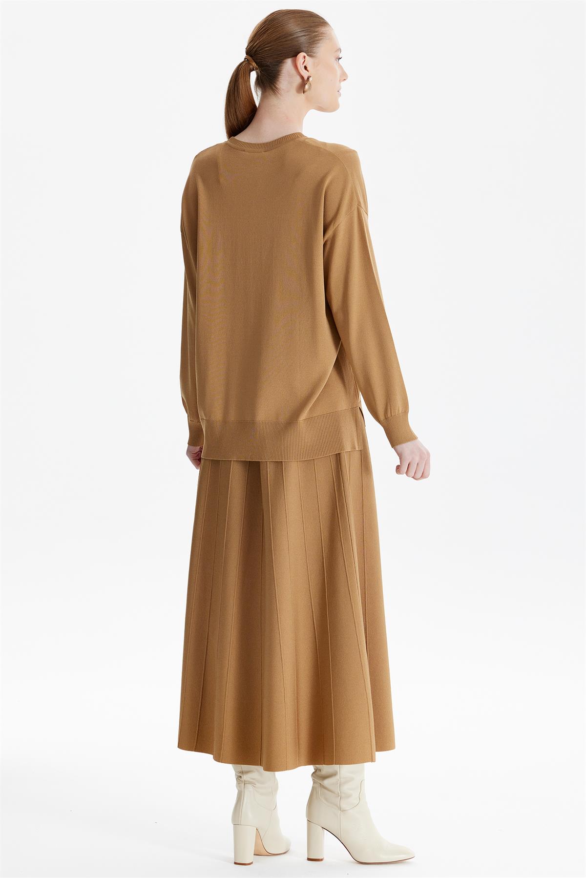 Eteği Düğmeli Rayon Takım CAMEL