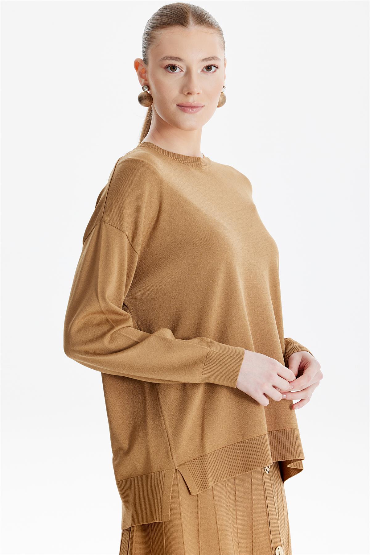Eteği Düğmeli Rayon Takım CAMEL