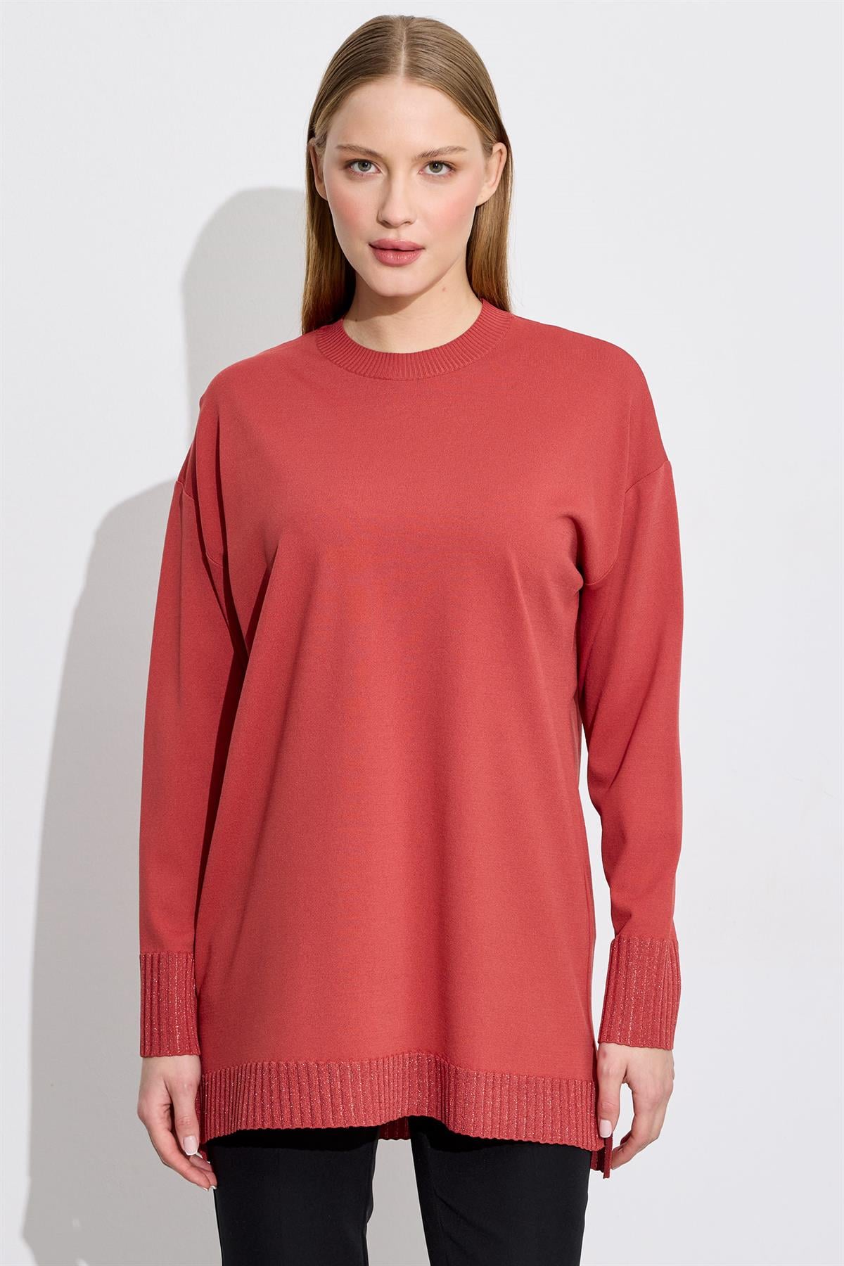 Etek Ucu Simli Rayon Tunik SOMON