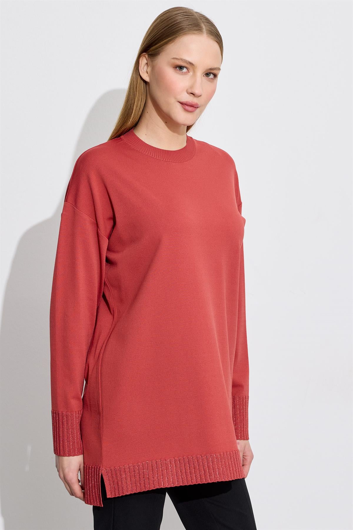Etek Ucu Simli Rayon Tunik SOMON