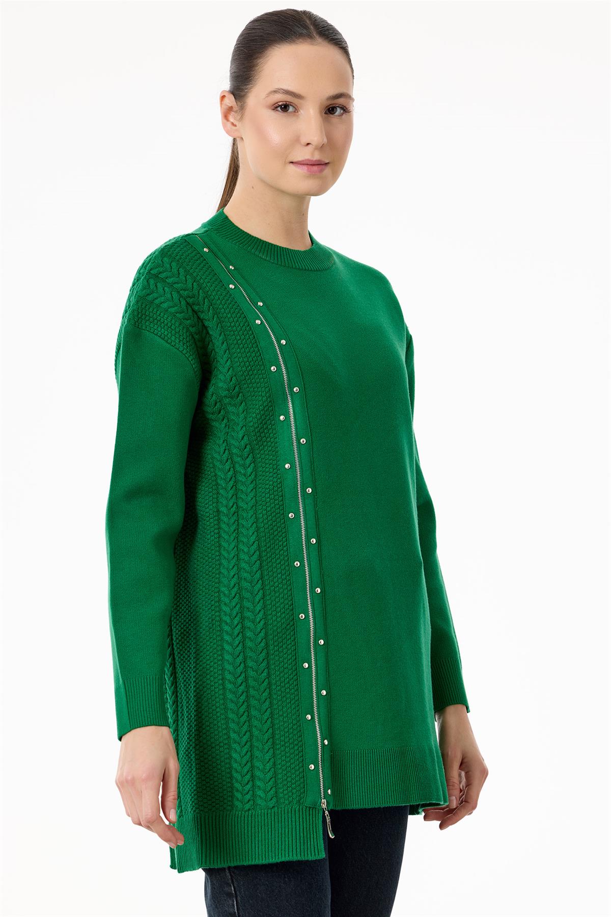 Fermuar Detaylı Triko Tunik BENETTON