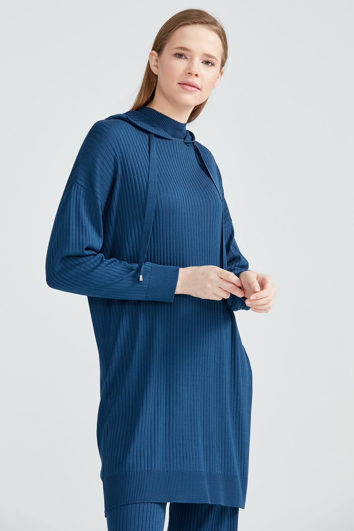 Fitilli Pantolonlu Triko Takım CLASSİC BLUE