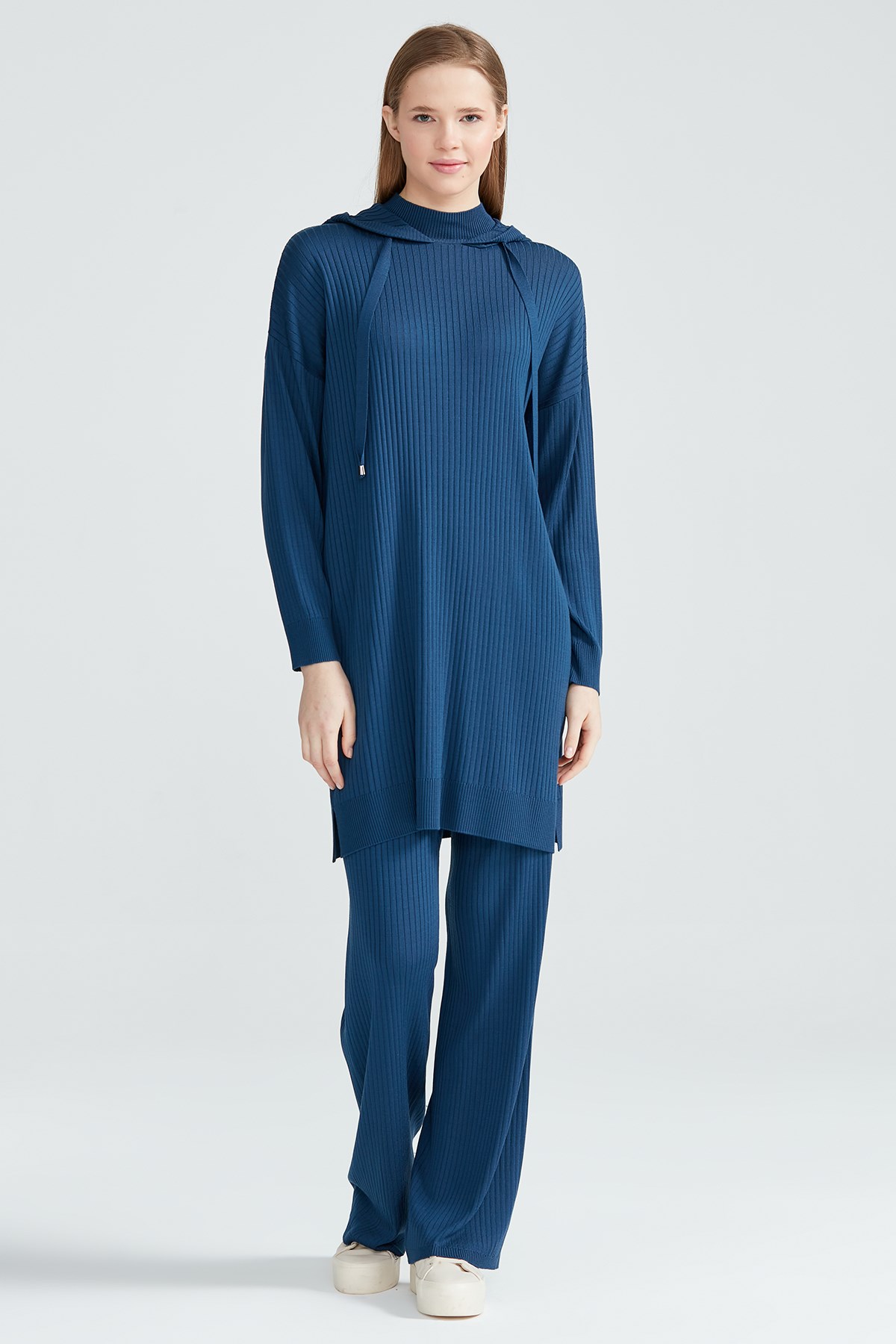 Fitilli Pantolonlu Triko Takım CLASSİC BLUE