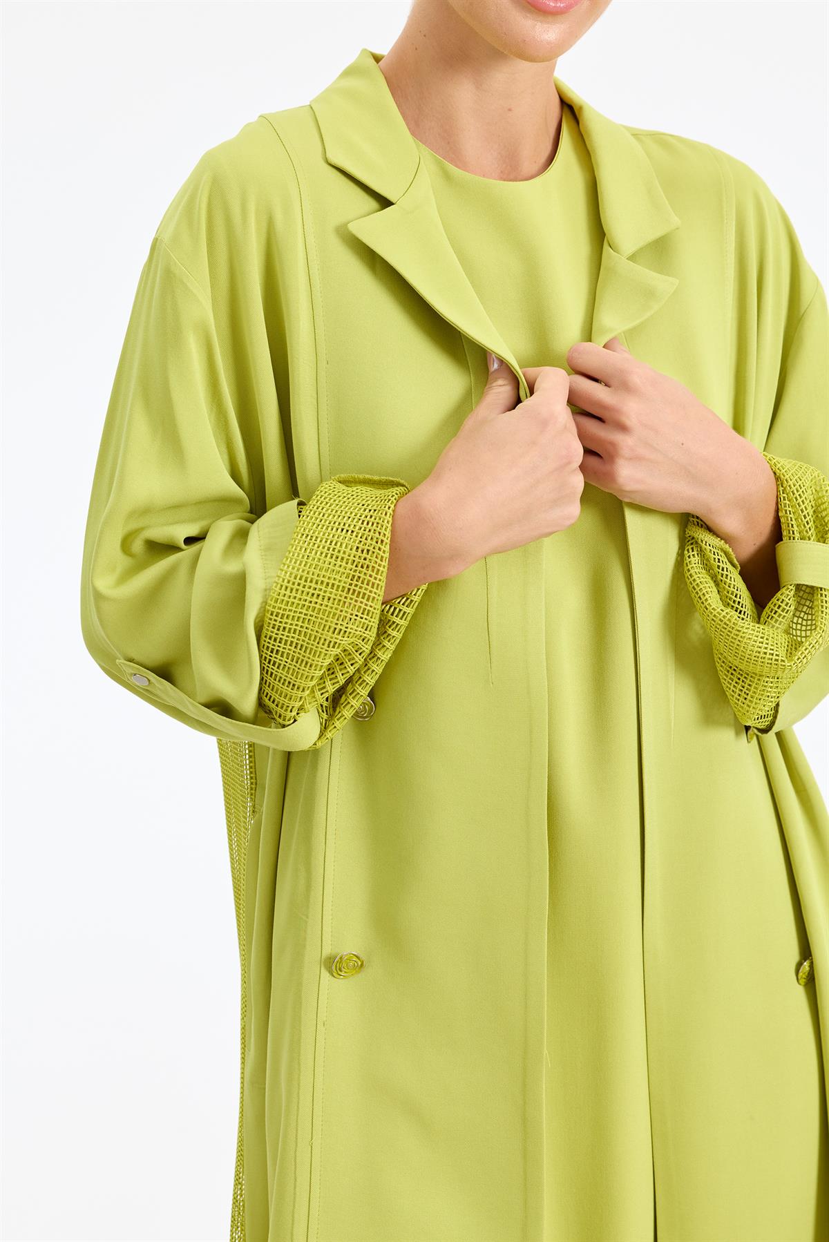 İçi Elbiseli File Detaylı İkili Takım ASİT