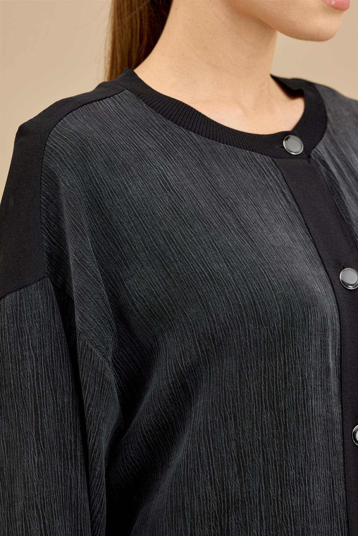 İçi Kolsuz Bluzlu 3lü Pantolonlu Takım SİYAH