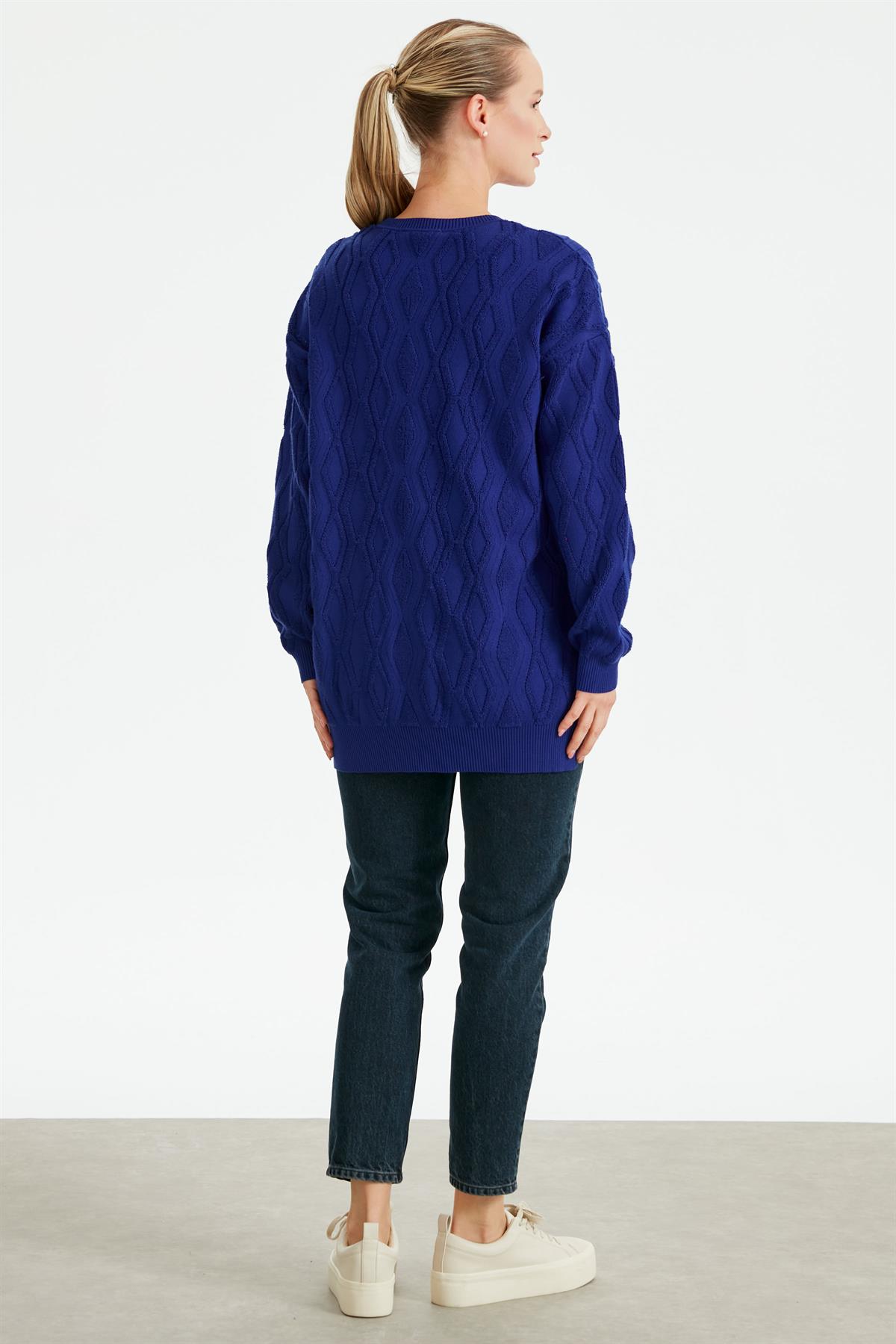 Kapartma Desenli Triko Tunik SAKS