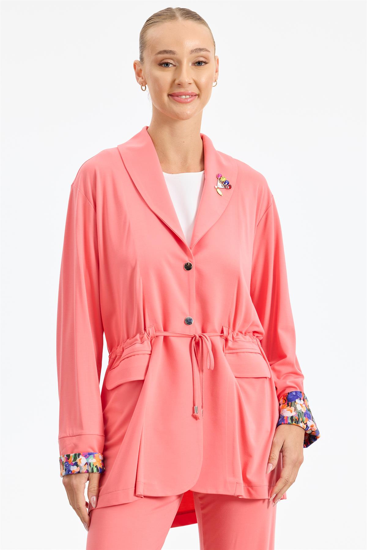 Kol Dublesi Kombinli Broş Detaylı Takım KARİDES