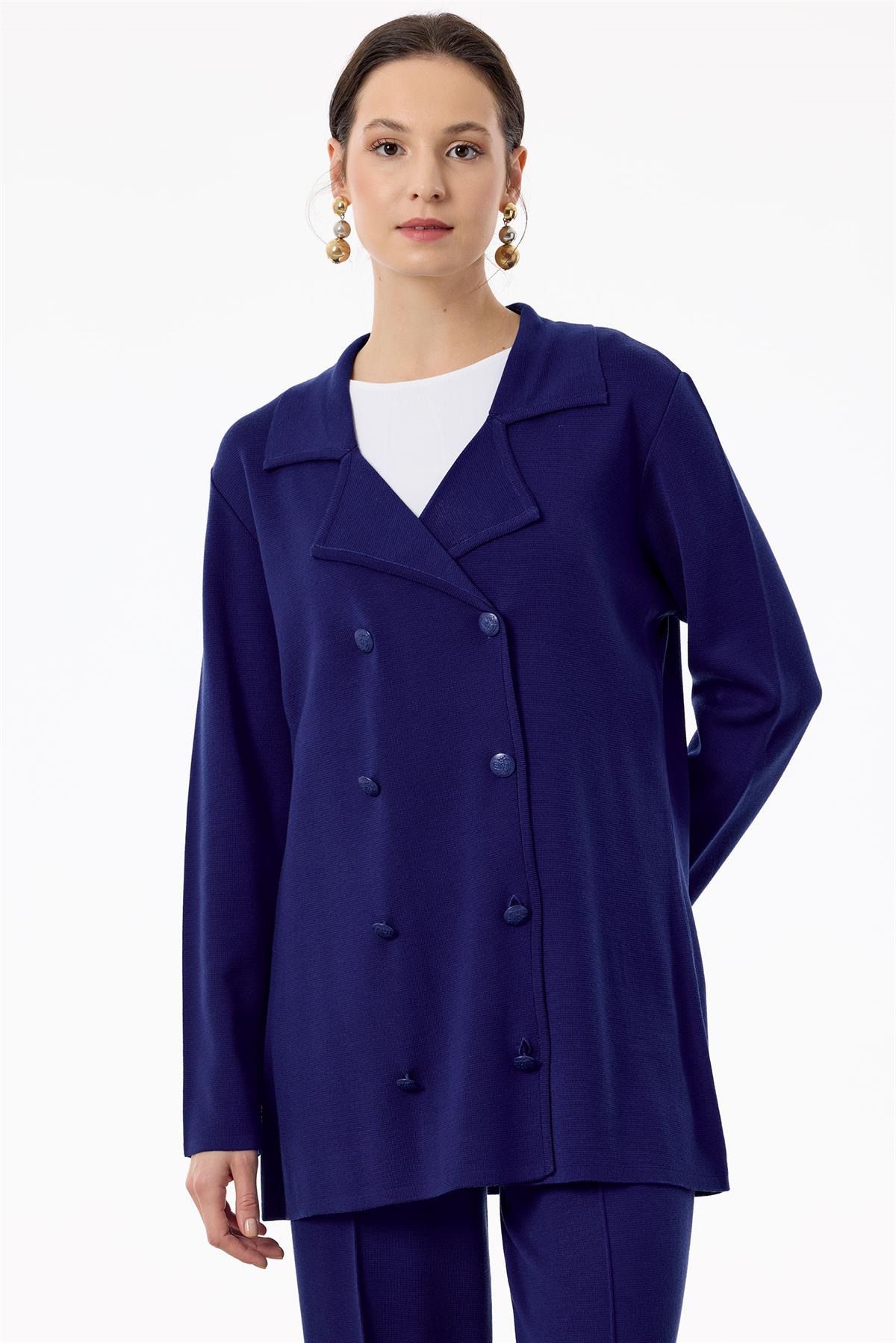 Kruvaze Ceket Pantolon Triko Takım SAKS