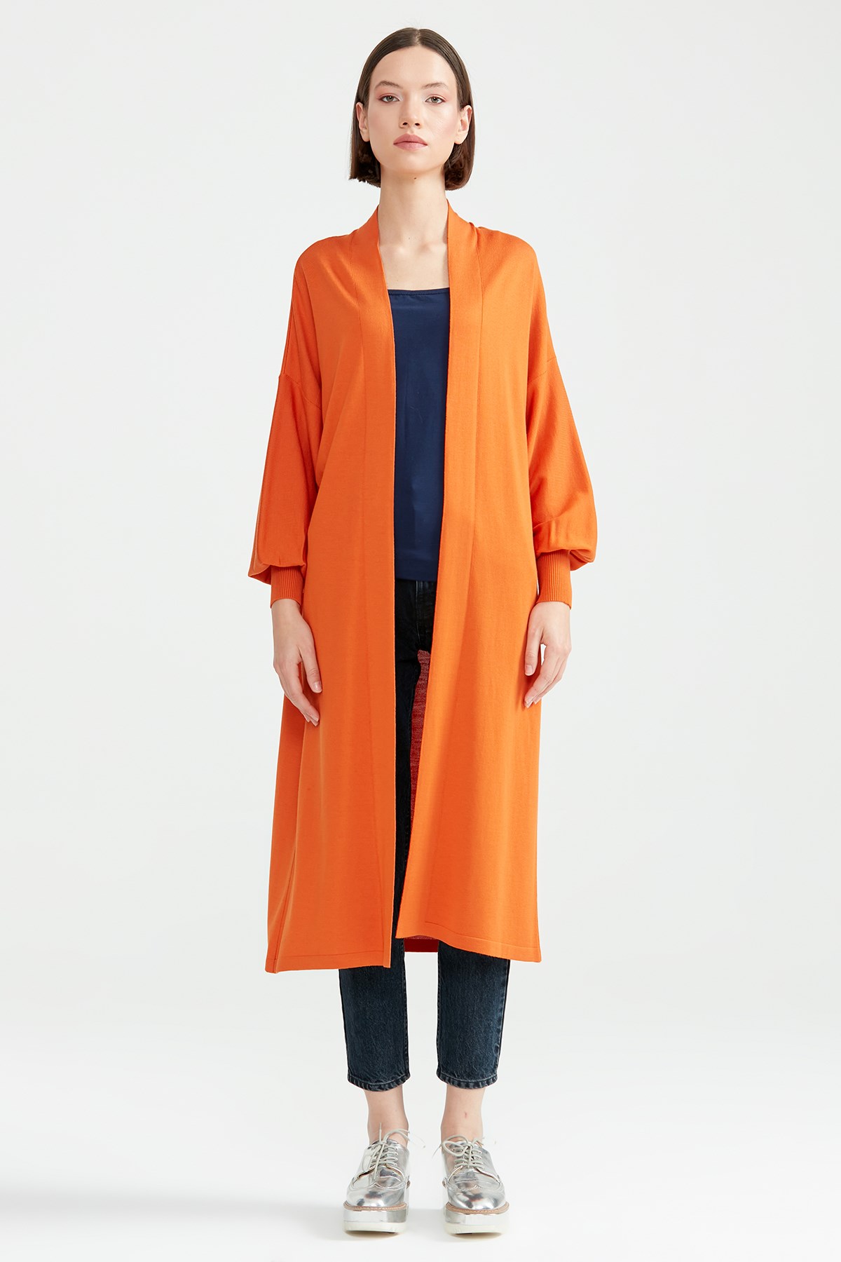 Balon Kol Hırka ORANJ