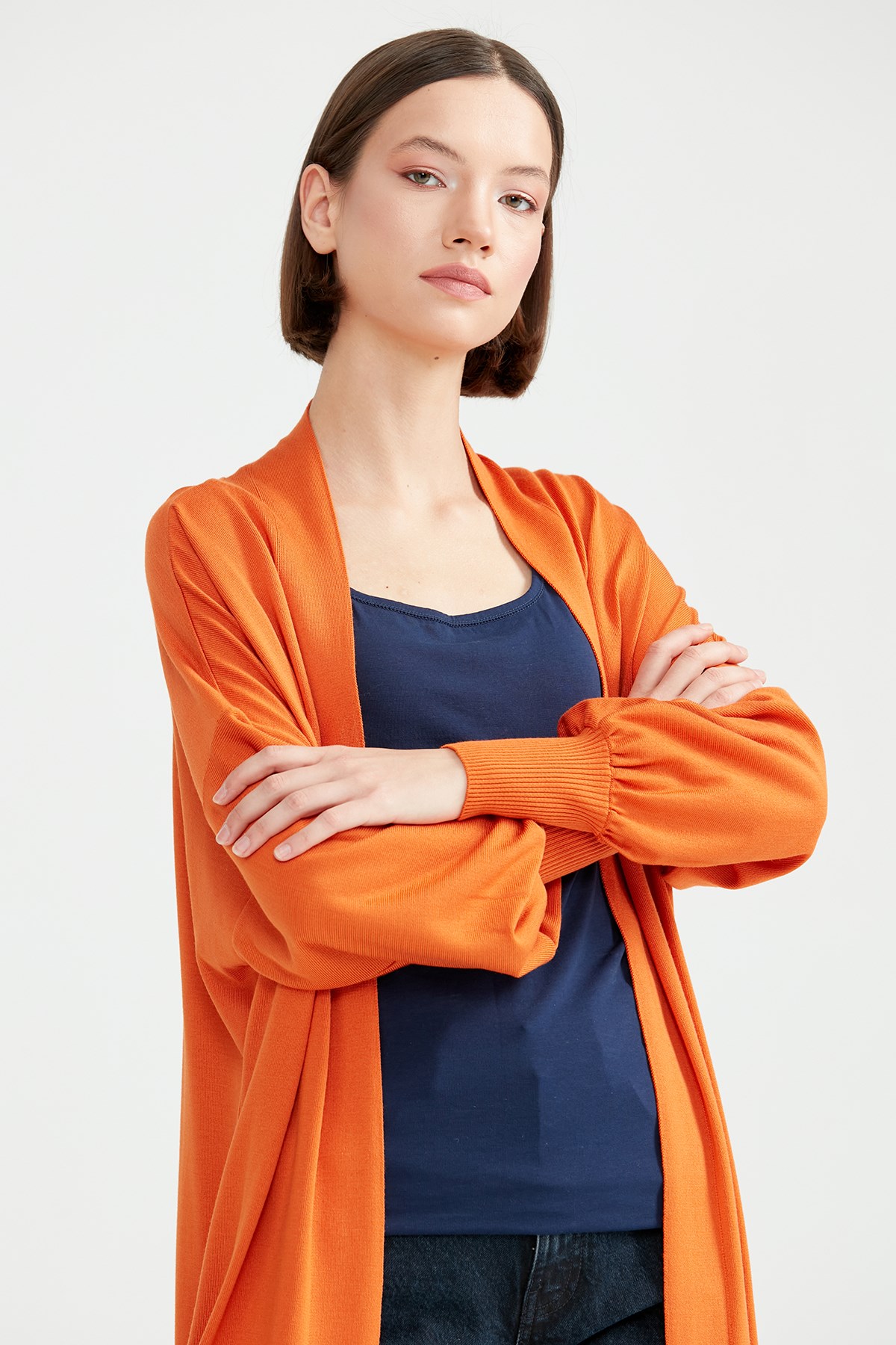 Balon Kol Hırka ORANJ