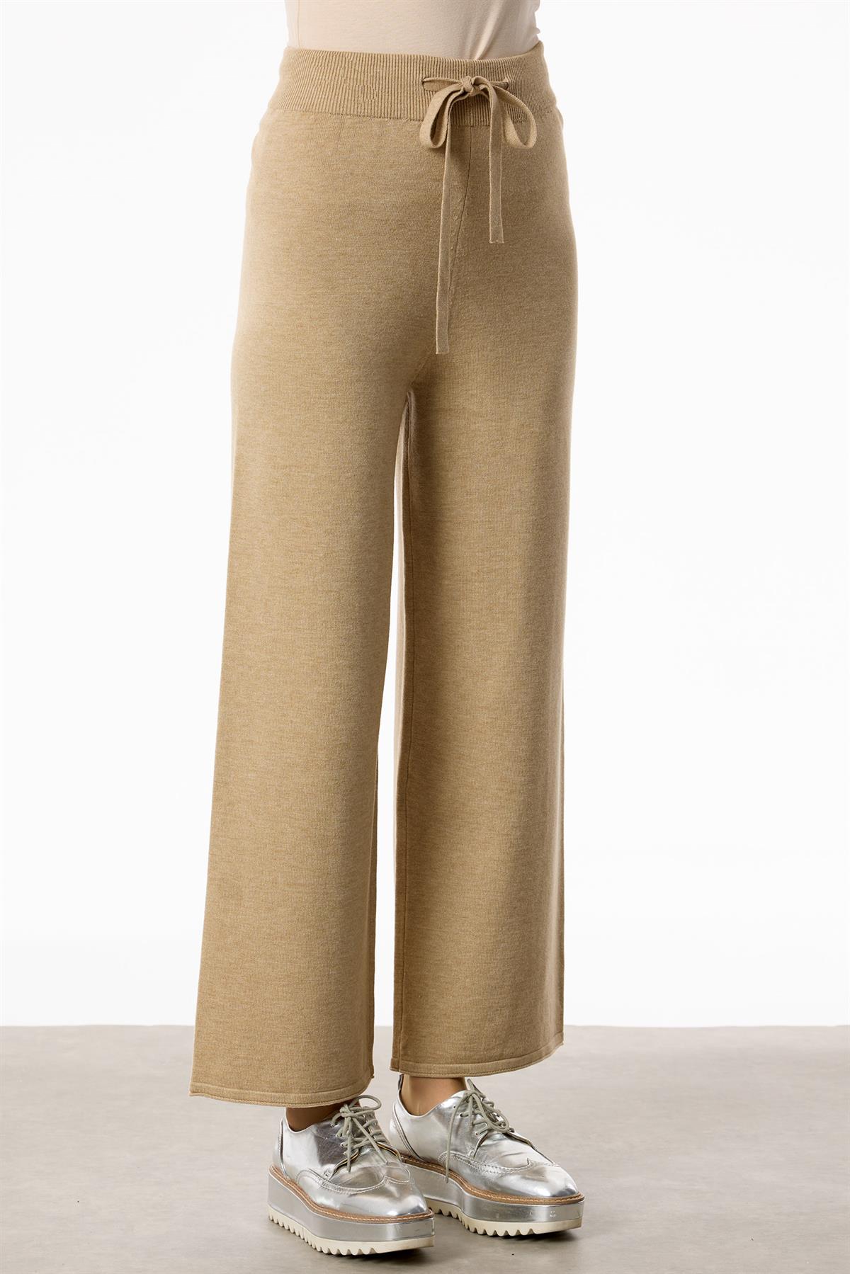 Önü Taş Şeritli 3lü Triko Takım HAKİ