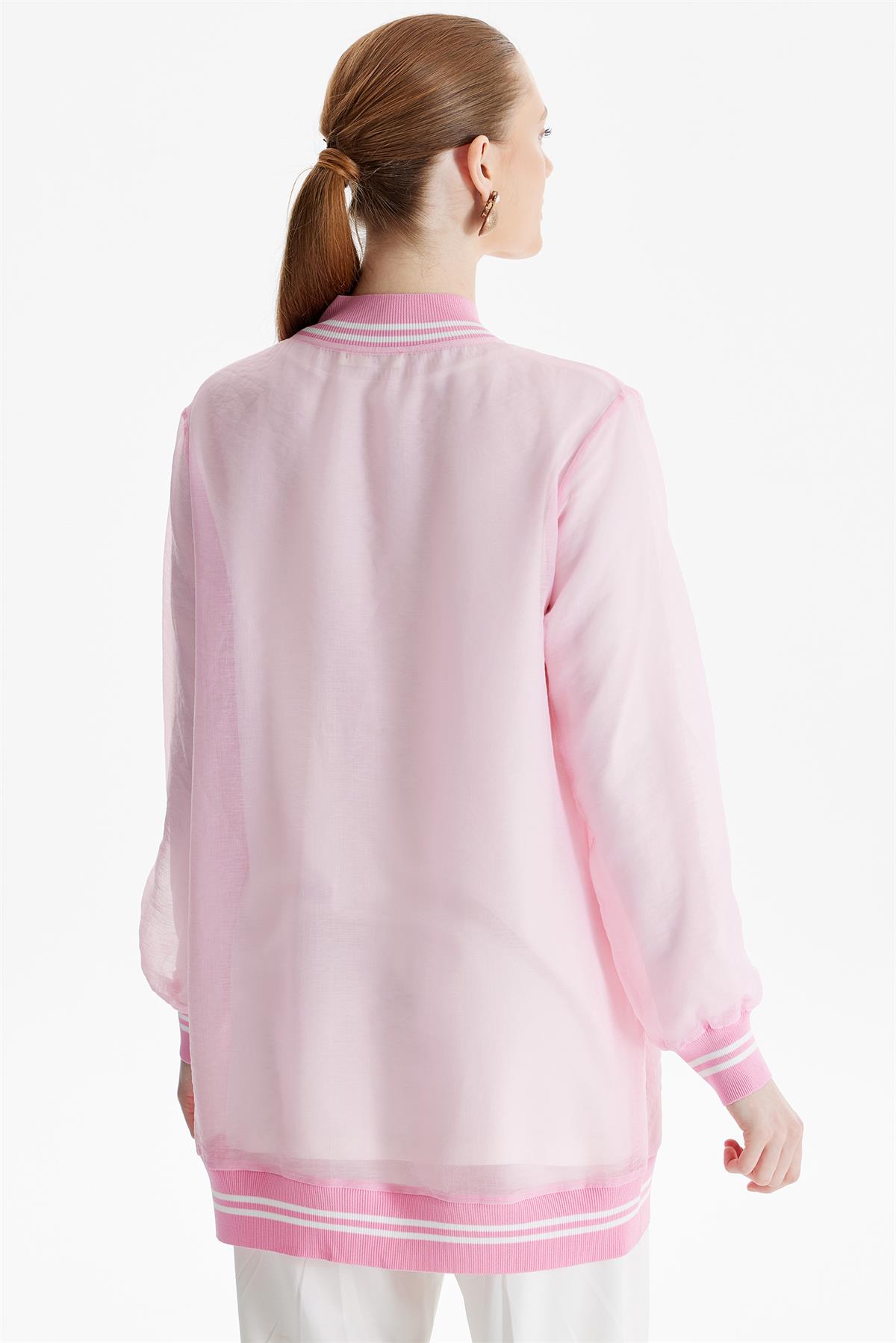 Organze Bomber Mont Takım PEMBE