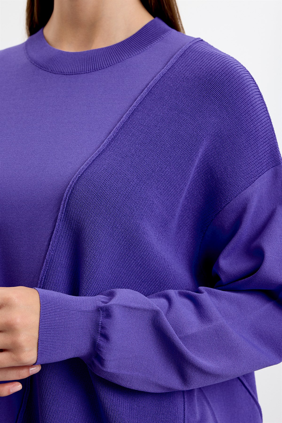 Örgü Detaylı Rayon Tunik LİLA