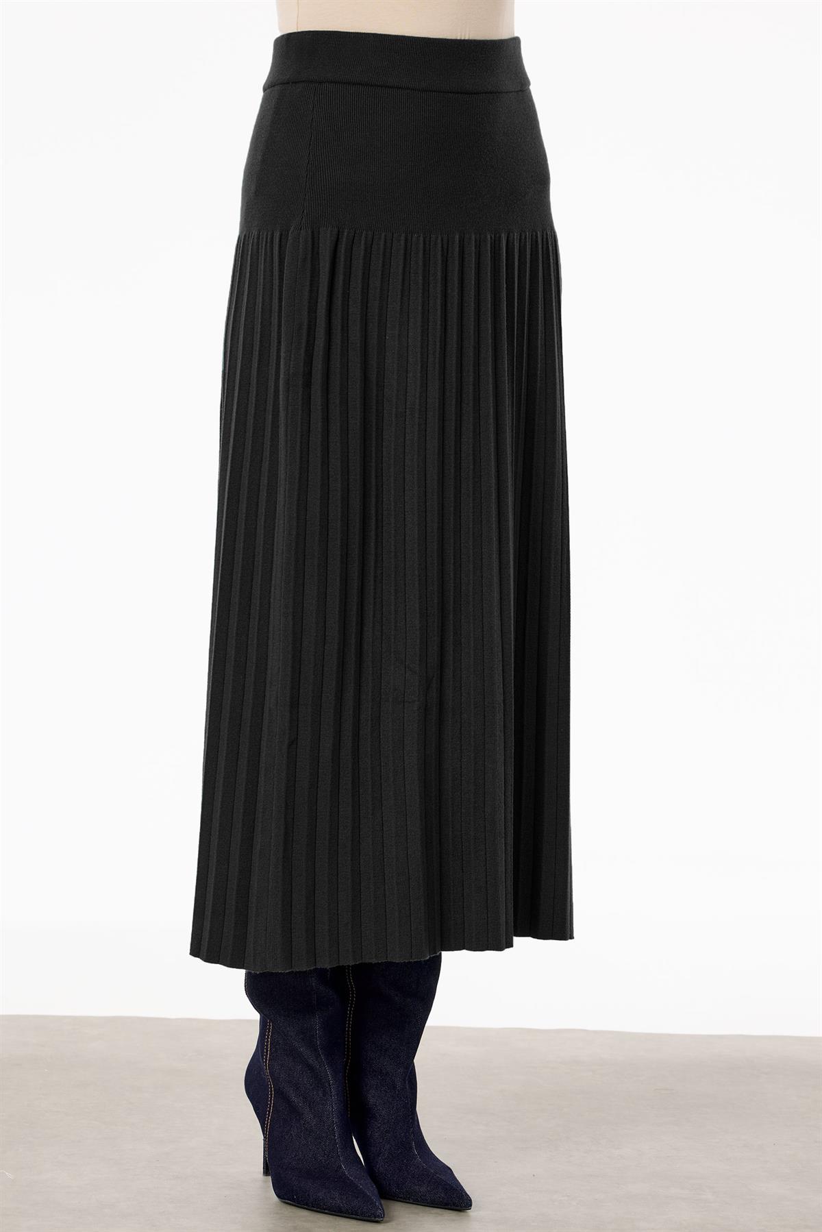 Pileli Etekli Takım SİYAH