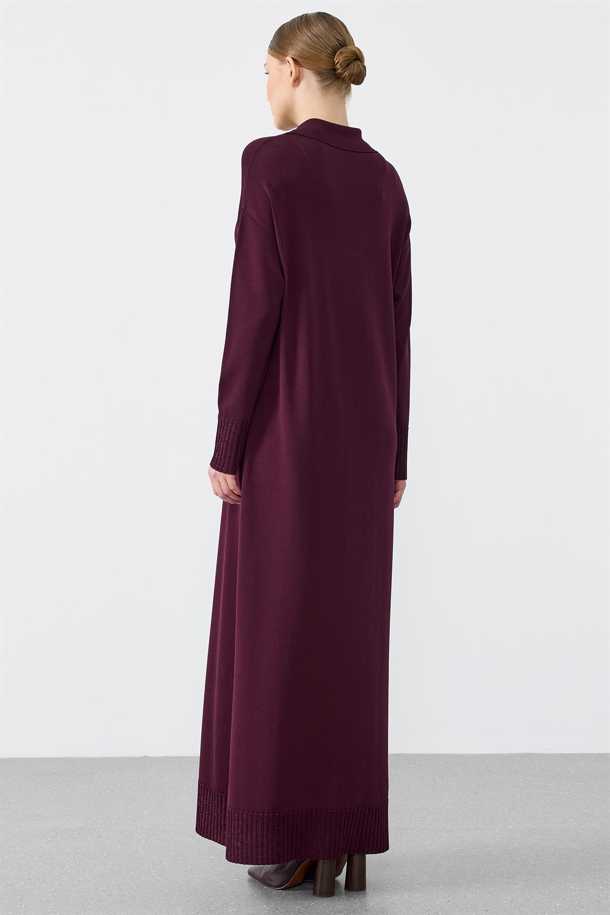 Pola Yaka Rayon Elbise MÜRDÜM