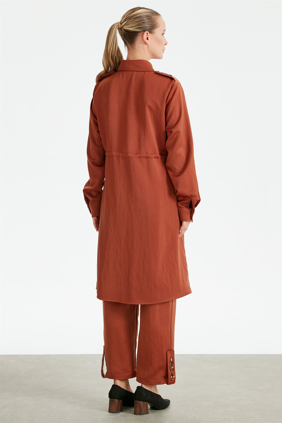 Renkli Taş İşlemeli Dokuma Takım TARÇIN