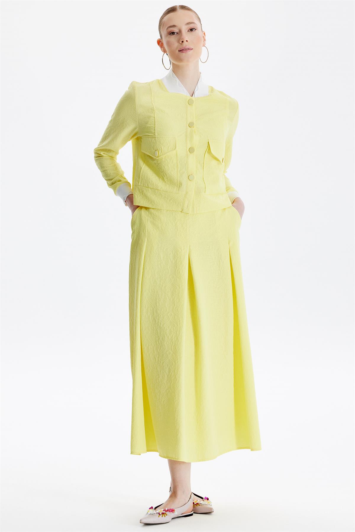 Ribana Detaylı Gofreli Takım SARI