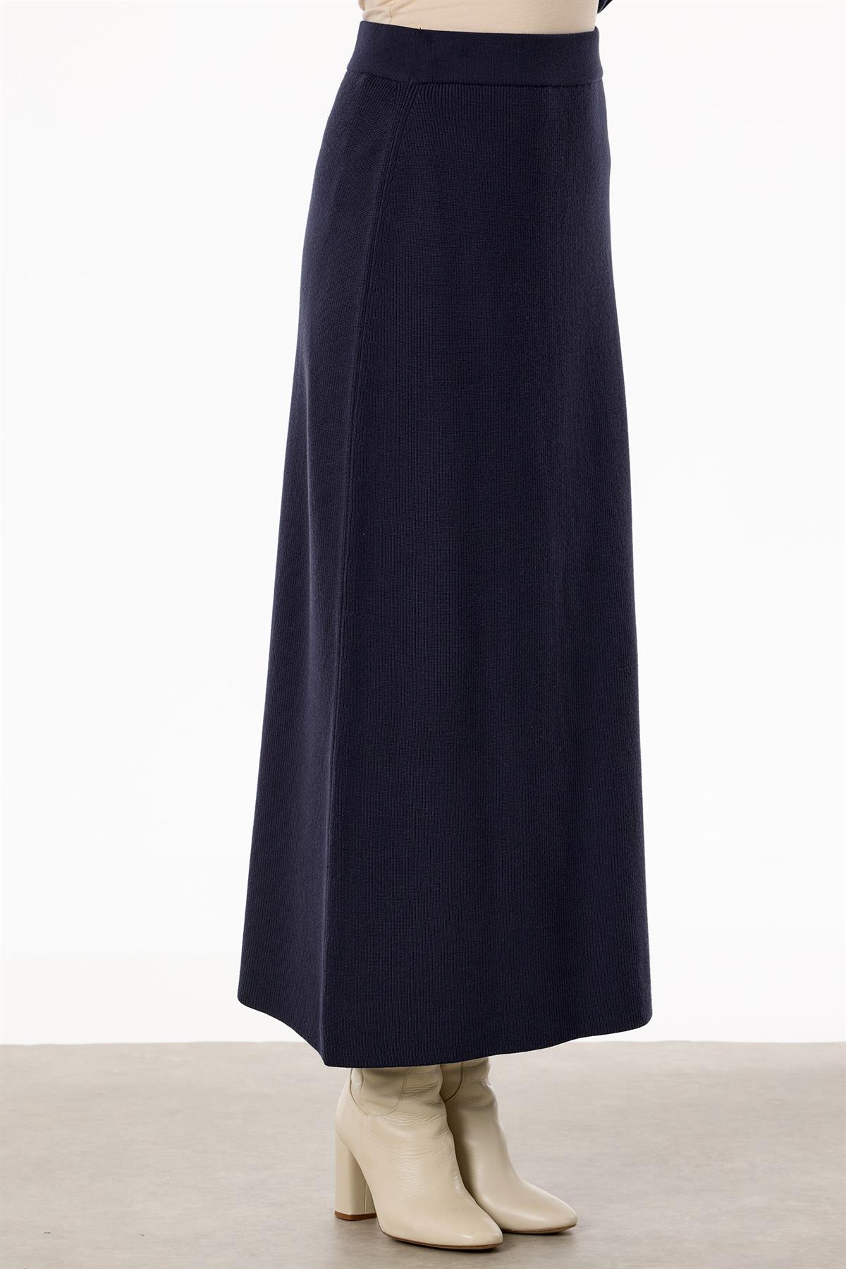 Selanik Örgülü Kolları Düğmeli Takım LACİVERT