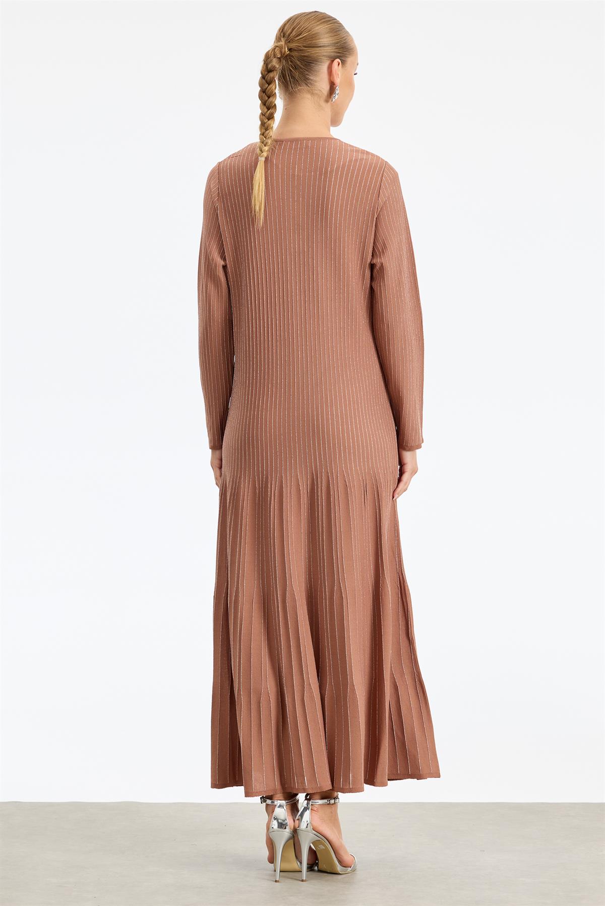 Simli Rayon Elbise KAKAO