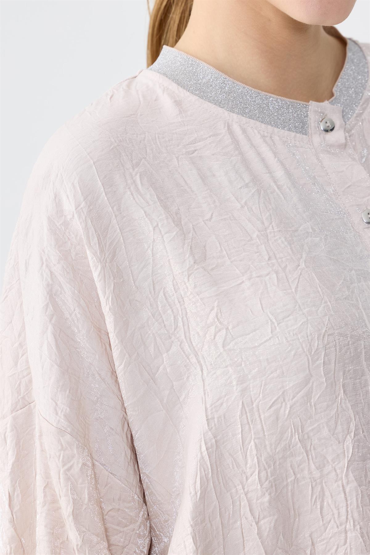 Simli Rİbanalı Kraşlı Pantolonlu Takım BEJ