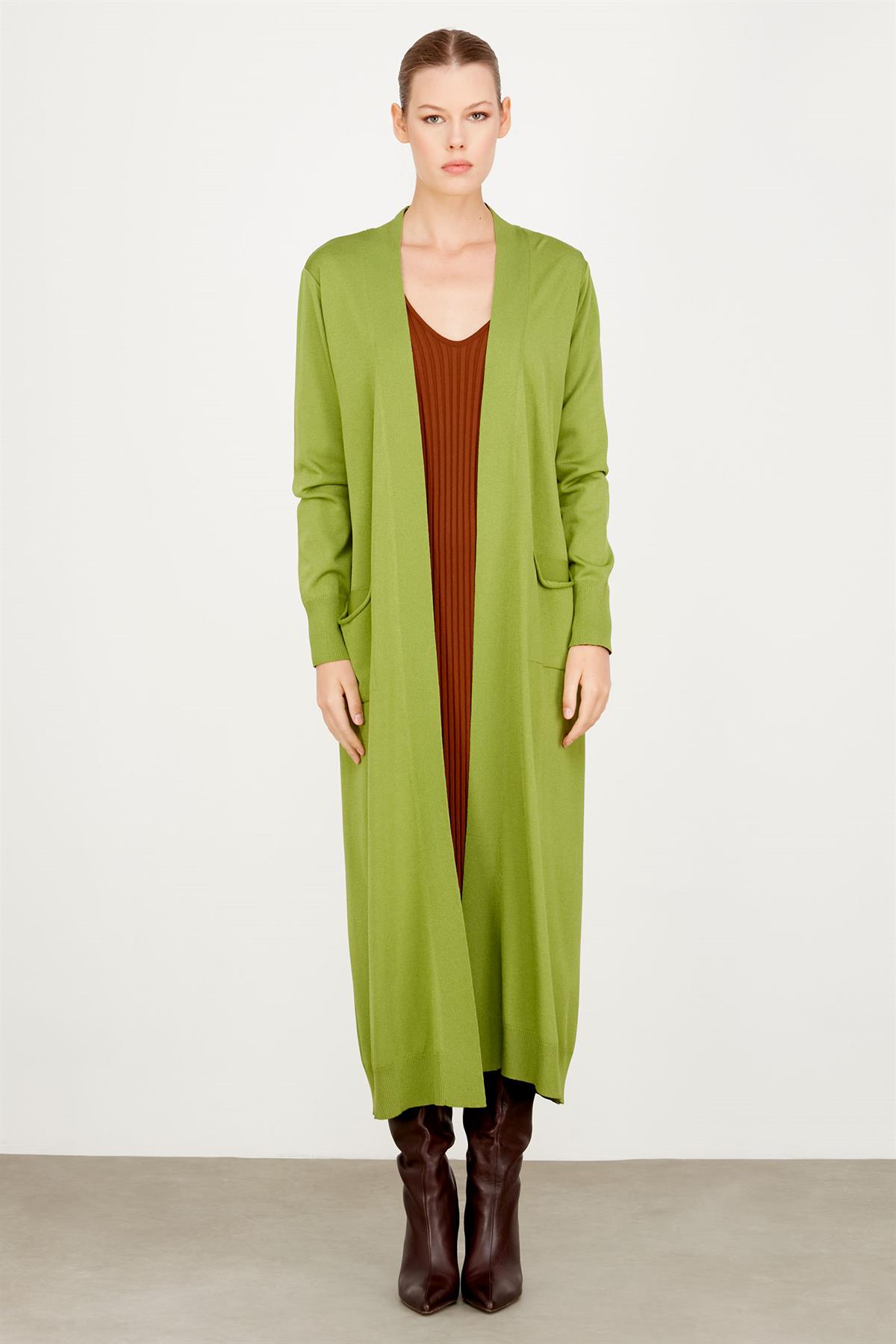 SOSİS CEPLİ BASIC RAYON HIRKA YEŞİL